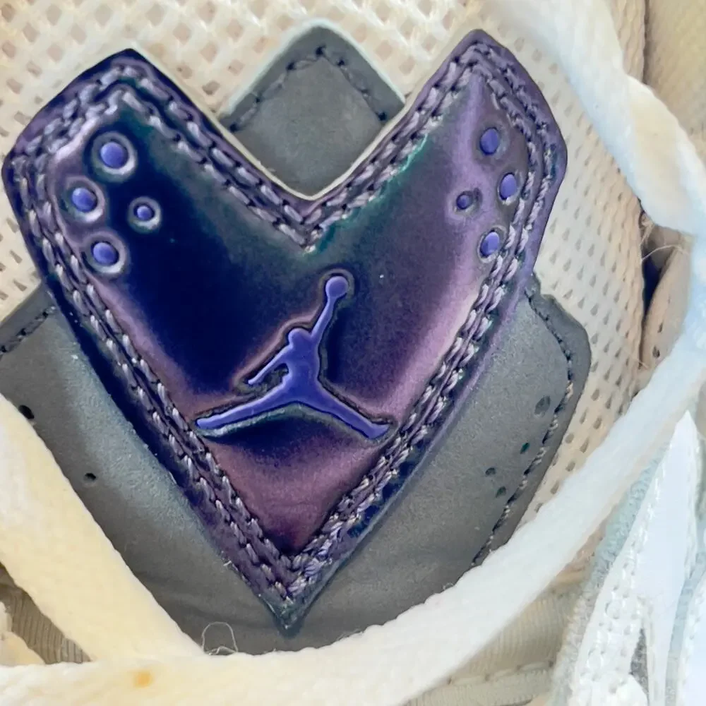 Sneaker Nike Air Jordan True Flight 2008 Youth 6 White Grey Purple #342774-151